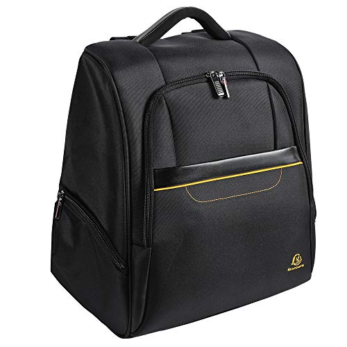 Exacompta 17634E Premium Rucksack Exactive mit 15,6" Laptopfach wasserabweisend zahlreiche Taschen mit Reißverschlüssen 1 USB Anschluss ideal für Schule, Uni, Arbeit und Reisen schwarz von Exacompta