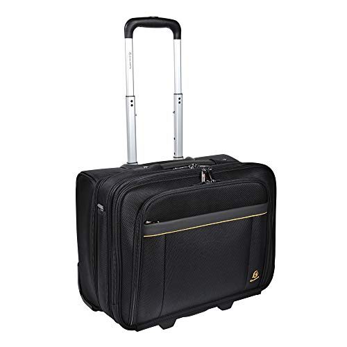 Exacompta 18534E Premium Reisetasche Exatrolley mit 4 Hauptfächern vielen Innentaschen 2 USB Anschlüsse und ausziehbarem Trollygriff wasserabweisend ideal für Privat- und Geschäftsreisen, schwarz Exacompta 18534E Premium Reisetasche Exatrolley mit 4 Hauptfächern vielen Innentaschen 2 USB Anschlüsse und ausziehbarem Trollygriff wasserabweisend ideal für Privat- und Geschäftsreisen, schwarz von Exacompta