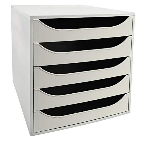 Exacompta 229606D Ablagebox Office mit 5 Schubladen für DIN A4+ Dokumente. Ecobox mit hoher Kapazität für mehr Platz auf dem Schreibtisch Big Box Grau Exacompta 229606D Ablagebox Office mit 5 Schubladen für DIN A4+ Dokumente. Ecobox mit hoher Kapazität für mehr Platz auf dem Schreibtisch Big Box Grau von Exacompta