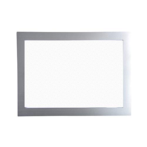 Exacompta 39100E Magnet-Schild DIN A5 mit silbernen Rahmen ideal als Sicherheitsschild Hinweisschild von Exacompta