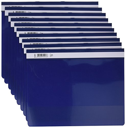 Exacompta 439907B 10er Pack Premium Schnellhefter. Aus PVC-Folie für DIN A4 kaufmännische Heftung mit Beschriftungsstreifen Hefter Ideal für Büro und Schule blau Exacompta 439907B 10er Pack Premium Schnellhefter. Aus PVC-Folie für DIN A4 kaufmännische Heftung mit Beschriftungsstreifen Hefter Ideal für Büro und Schule blau von Exacompta