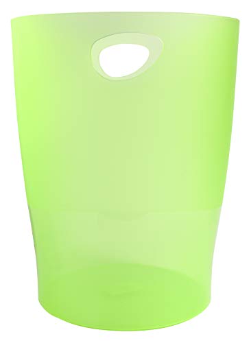 Exacompta 45397D ECOBIN 8er Pack Papierkorb 15 Liter mit Griffen. Eleganter und robuster Papierkorb und Mülleimer im modernen Design apfelgrün von Exacompta