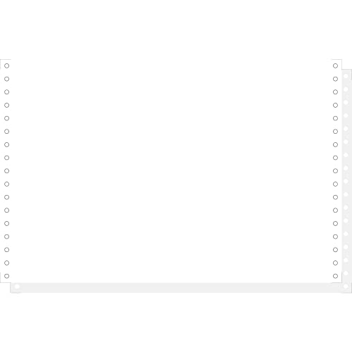 Exacompta 63282E Computerpapier 1000 Blatt selbstdurchschreibend 330mm x 8,5" 1-lagig, Mikroperforation, 2 Seiten, abnehmbare Caroll-Bänder Weiß von Exacompta