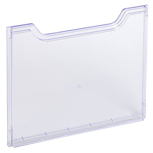 Exacompta 64058D Deckplatte Quer für Prospekthalter DIN A4 zum selbst montieren 0,6 x 32,7 x 18,8 cm glasklar Flyerhalter Zeitschriftensammler von EXACOMPTA