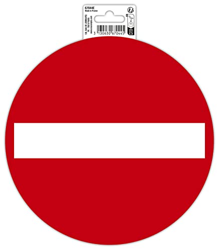 Exacompta 67044E Einbahnstraße Klebeschild Ø20cm Rot-Weiß aus UV-beständigem PVC Hinweisschild Schilder Warnhinweis Sticker Aufkleber Türschild von Exacompta