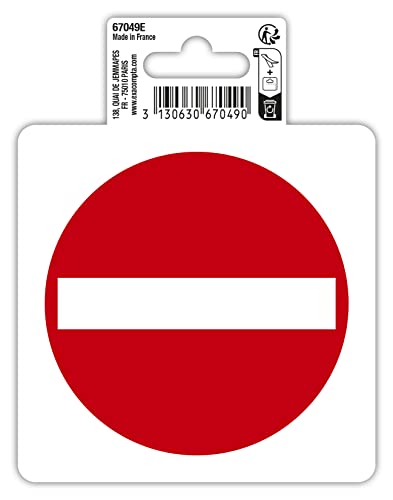 Exacompta 67049E Einbahnstraße Klebeschild 10x10cm Rot-Weiß aus UV-beständigem PVC Hinweisschild Schilder Warnhinweis Sticker Aufkleber Türschild von Exacompta