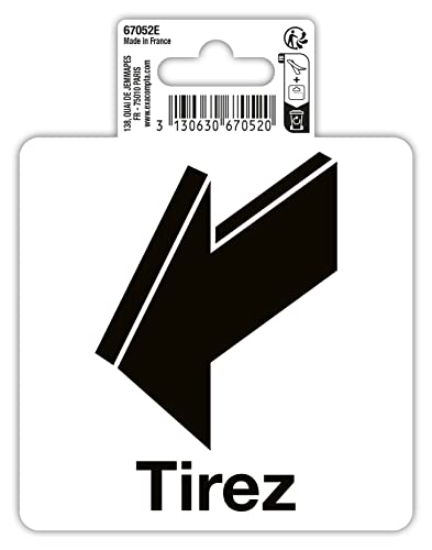 Exacompta - Art.-Nr. 67052E - 1 Piktogramm Tirez - Aus rutschfestem und UV-beständigem Vinyl PVC - Maße: 10 x 10 cm. Farbe: Schwarz auf weißem Hintergrund Exacompta - Art.-Nr. 67052E - 1 Piktogramm Tirez - Aus rutschfestem und UV-beständigem Vinyl PVC - Maße: 10 x 10 cm. Farbe: Schwarz auf weißem Hintergrund von Exacompta