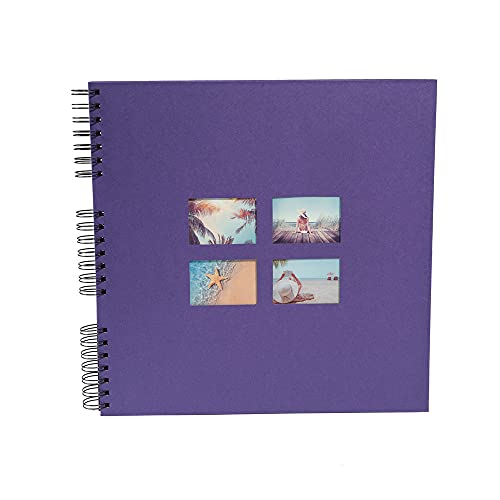 Exacompta 15118E MILANO Spiral-Fotoalbum 360 Fotos 60 schwarze Seiten Format 32 x 32 cm Einband aus violettem Papier mit Textileffekt Fenster zur individuellen Gestaltung FSC® zertifiziert Exacompta 15118E MILANO Spiral-Fotoalbum 360 Fotos 60 schwarze Seiten Format 32 x 32 cm Einband aus violettem Papier mit Textileffekt Fenster zur individuellen Gestaltung FSC® zertifiziert von Exacompta