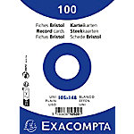 Exacompta Karteikarten 10509E DIN A6 Weiß 10,7 x 15 x 2,5 cm 20 Stück von Exacompta