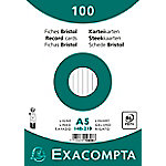 Exacompta Karteikarten 10808SE DIN A5 Weiß 15 x 21,2 x 2,5 cm 10 Stück von Exacompta