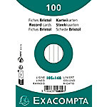 Exacompta Karteikarten 10809SE DIN A6 Weiß 14,8 x 10,5 x 2 cm 20 Stück von Exacompta
