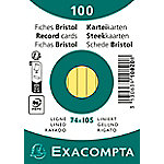 Exacompta Karteikarten 10820SE DIN A7 Gelb 7,4 x 10,5 x 2,3 cm 40 Stück von Exacompta