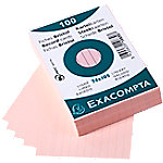 Exacompta Karteikarten 10830SE DIN A7 Rosa 7,4 x 10,5 x 2,3 cm 40 Stück von Exacompta