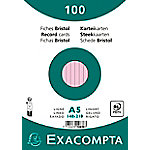 Exacompta Karteikarten 10838SE DIN A5 Rosa 15 x 21,2 x 2,5 cm 10 Stück von Exacompta