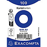 Exacompta Karteikarten 3208B DIN A8 Weiß 5,2 x 7,4 x 2,3 cm 48 Stück von Exacompta