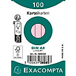 Exacompta Karteikarten 38085SB DIN A8 Rosa 5,5 x 7,4 x 2,3 cm 48 Stück von Exacompta