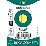 Exacompta Karteikarten 38089SB DIN A8 Gelb 5,2 x 7,4 x 2,3 cm 48 Stück von Exacompta