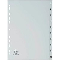 Exacompta Ordnerregister Vollformat 1-10 grau 10-teilig, 1 Satz Exacompta Ordnerregister Vollformat 1-10 grau 10-teilig, 1 Satz von Exacompta
