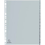 Exacompta Register DIN A4+ Grau 31-teilig Perforiert Kunststoff 1 bis 31 5 Stück von Exacompta