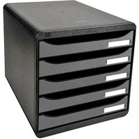 Exacompta Schubladenbox BIG-BOX PLUS  silber DIN A4 mit 5 Schubladen von Exacompta