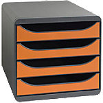 Exacompta Schubladenbox Classic 310788D Schwarz, Orange 34,7 x 26,7 x 27,8 cm von Exacompta
