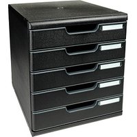 Exacompta Schubladenbox Modulo schwarz 301414D, DIN A4 mit 5 Schubladen Exacompta Schubladenbox Modulo schwarz 301414D, DIN A4 mit 5 Schubladen von Exacompta