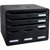 Exacompta Schubladenbox STORE-BOX  schwarz 306714D, DIN A4+ quer mit 6 Schubladen von Exacompta