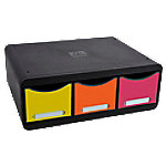 Exacompta Schubladenbox mit 3 Schubladen Toolbox Maxi Kunststoff sortiert 35,5 x 27 x 13,5 cm von Exacompta