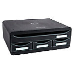 Exacompta Schubladenbox mit 4 Schubladen Toolbox Mini Kunststoff Schwarz 35,5 x 27 x 13,5 cm Exacompta Schubladenbox mit 4 Schubladen Toolbox Mini Kunststoff Schwarz 35,5 x 27 x 13,5 cm von Exacompta