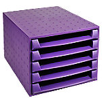 Exacompta Schubladenbox mit 5 Schubladen Toolbox Maxi Kunststoff Schwarz 28,4 x 38,7 x 21,8 cm von Exacompta