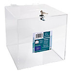 Exacompta Urne Transparent Mit abschließbarem Deckel 25 x 25 x 25 cm von Exacompta