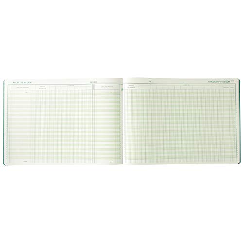 Piqure 28x38cm journal de caisse ou banque 15 debit - 7 credit 31 lignes 80pages von Exacompta