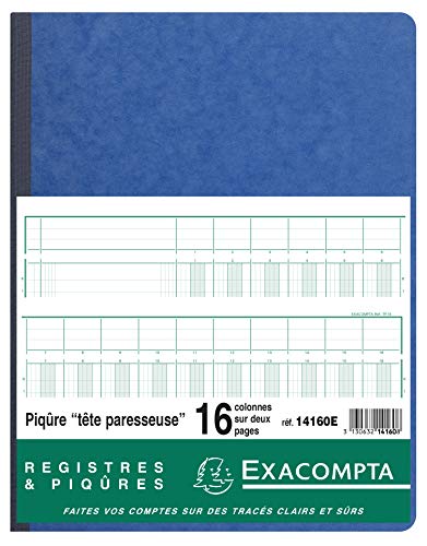 Piqure 32x25cm a Tete Paresseuse 16 Colonnes Sur 2 Pages 31 Lignes 80pages von Exacompta