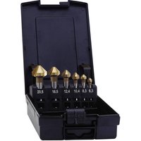 Exact - 05567 Kegelsenker-Set 6teilig 6.3 mm, 8.3 mm, 10.4 mm, 12.4 mm, 16.5 mm, 20.5 mm hss TiN Zyli von Exact