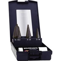 Exact - 1605209 Schälbohrer-Set 3teilig 3 - 14 mm, 4 - 20 mm, 16 - 30.5 mm hss TiAIN 3-Flächenschaft von Exact