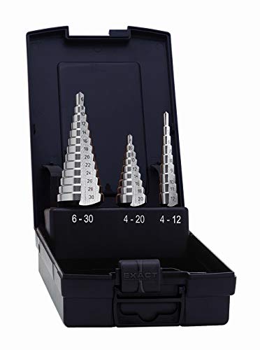Exact Stufenbohrer Set, 4-12/4-20/6-30mm, HSS Exact Stufenbohrer Set, 4-12/4-20/6-30mm, HSS von Exact