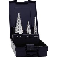 Exact 05332 HSS Stufenbohrer-Set 3teilig 6 - 30 mm, 4 - 20 mm, 4 - 12mm 3-Flächenschaft 1 Set Exact 05332 HSS Stufenbohrer-Set 3teilig 6 - 30 mm, 4 - 20 mm, 4 - 12mm 3-Flächenschaft 1 Set von Exact