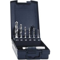 Exact 05877 Kombigewindebohrer 7teilig metrisch M3, M4, M5, M6, M8, M10 Rechtsschneidend HSS-E 1 Set von Exact