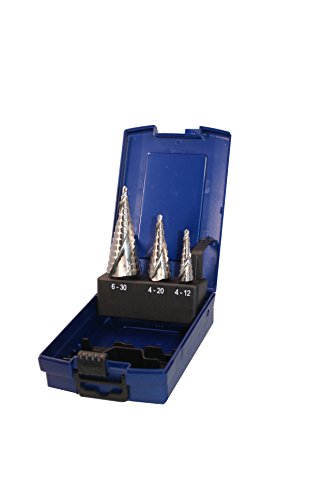 Eventus by Exact 17334 HSS Stufenbohrer-Set 3teilig 4-12 mm, 4-20 mm, 6-30 mm Zylinderschaft 1 Set von Exact