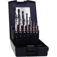Exact 43696 Maschinengewindebohrer-Set 14teilig metrisch Rechtsschneidend DIN 371, DIN 376 HSS-E 35� von Exact