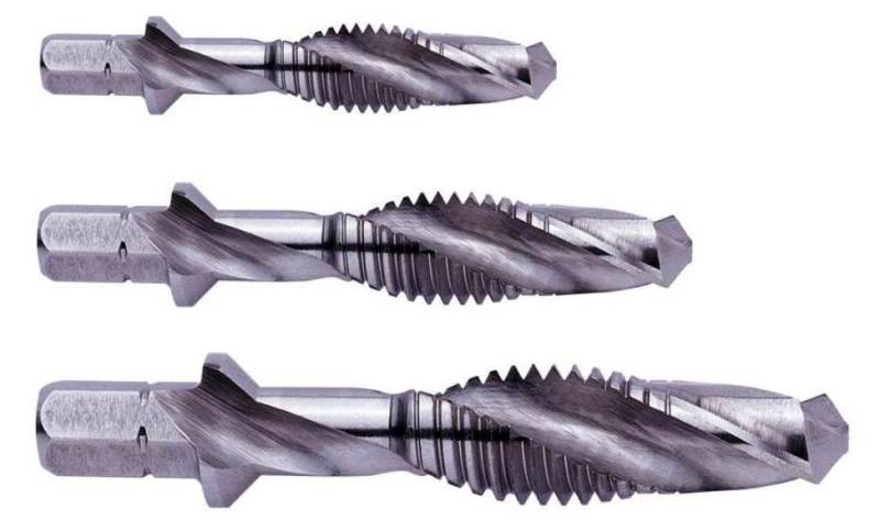 Exact Gewindebohrer Exact Gewindebohrer-Set M4/M5/M6 HSSG mit von Exact