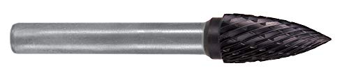 Exact Hartmetall Frässtifte, Ø 16mm, Form G Spitzborgen (SPG), TiCN-Beschichtung, HM von Exact