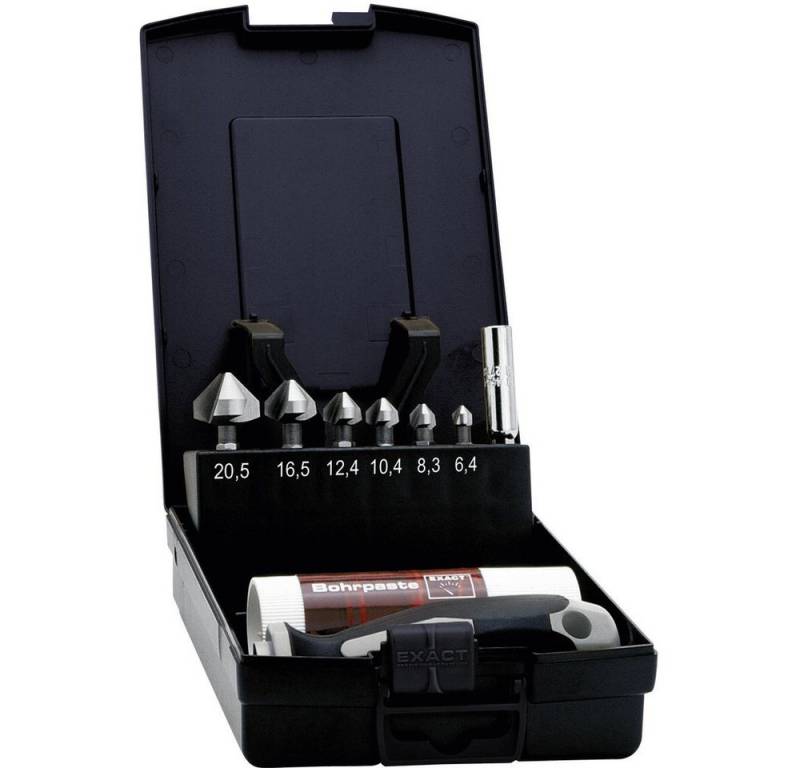 Exact Senkbohrer Exact 1605649 Kegelsenker-Set 8teilig 6.3 mm, 8.3 mm, 10.4 mm, 12.4 m von Exact