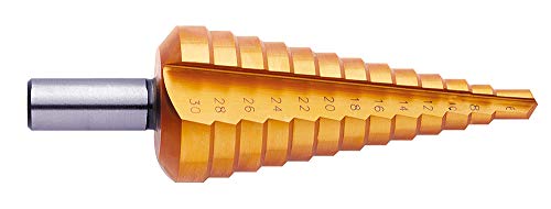 Exact Stufenbohrer mit gerader Nute, 4-20mm, HSS, TiN-Beschichtung von Exact
