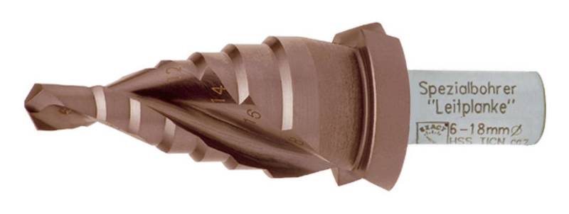 Exact Universalbohrer, Spezial Stufenbohrer HSSTiCN 6-18 mm für Leitplankenmontage von Exact