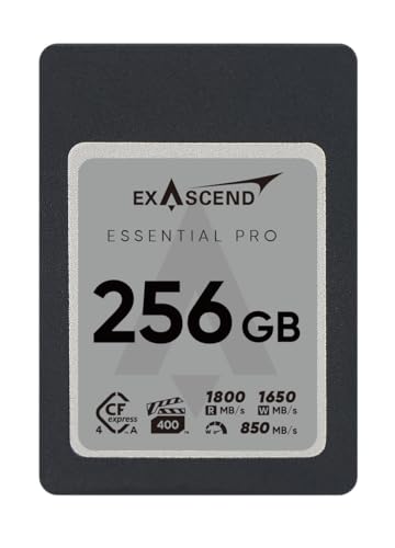 Exascend Essential Pro 256 GB CFExpress 4.0 Typ A Speicherkarte 1650 MB/s Schreiben 1800 MB/s Lesen VPG400 bietet 8K Ultra HD Video CF-Karte nachhaltiges Schreiben 850 MB/s kompatibel mit Sony Alpha & Exascend Essential Pro 256 GB CFExpress 4.0 Typ A Speicherkarte 1650 MB/s Schreiben 1800 MB/s Lesen VPG400 bietet 8K Ultra HD Video CF-Karte nachhaltiges Schreiben 850 MB/s kompatibel mit Sony Alpha & von Exascend