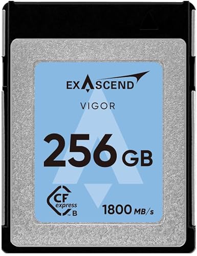 Exascend VIGOR PRO-CINEMA 256 GB CFexpress Typ B 1700 MB/s Schreibgeschwindigkeit, 1800 MB/s Lesegeschwindigkeit, für RAW 8K Video für professionelle DSLR- und Videokameras, anhaltende Exascend VIGOR PRO-CINEMA 256 GB CFexpress Typ B 1700 MB/s Schreibgeschwindigkeit, 1800 MB/s Lesegeschwindigkeit, für RAW 8K Video für professionelle DSLR- und Videokameras, anhaltende von Exascend
