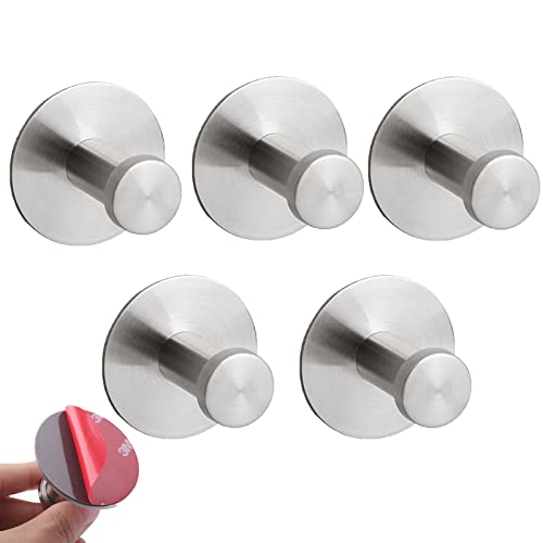 Exbrith Handtuchhaken Selbstklebend, Handtuchhalter ohne Bohren, Klebehaken Handtuchhalter Wandhaken– 5 Stück Edelstahl Haken selbstklebend mit 3M-Klebepads Exbrith Handtuchhaken Selbstklebend, Handtuchhalter ohne Bohren, Klebehaken Handtuchhalter Wandhaken– 5 Stück Edelstahl Haken selbstklebend mit 3M-Klebepads von Exbrith