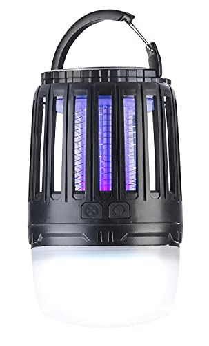 Exbuster Campinglampe: 2in1-UV-Insektenvernichter und Camping-Laterne mit Akku, dimmbar, USB (Elektrischer Insektenvernichter, Insektenvernichter mit LED-Lampe, Taschenlampen) von Exbuster