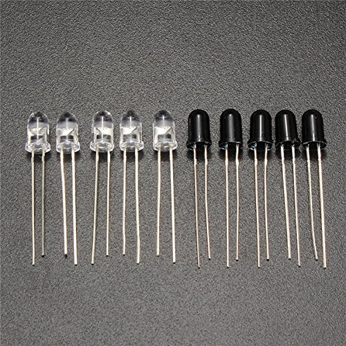 ExcLent 10 Stücke 5Mm 940Nm Ir Infrarot Diode Start Emitter Empfänger Led von ExcLent